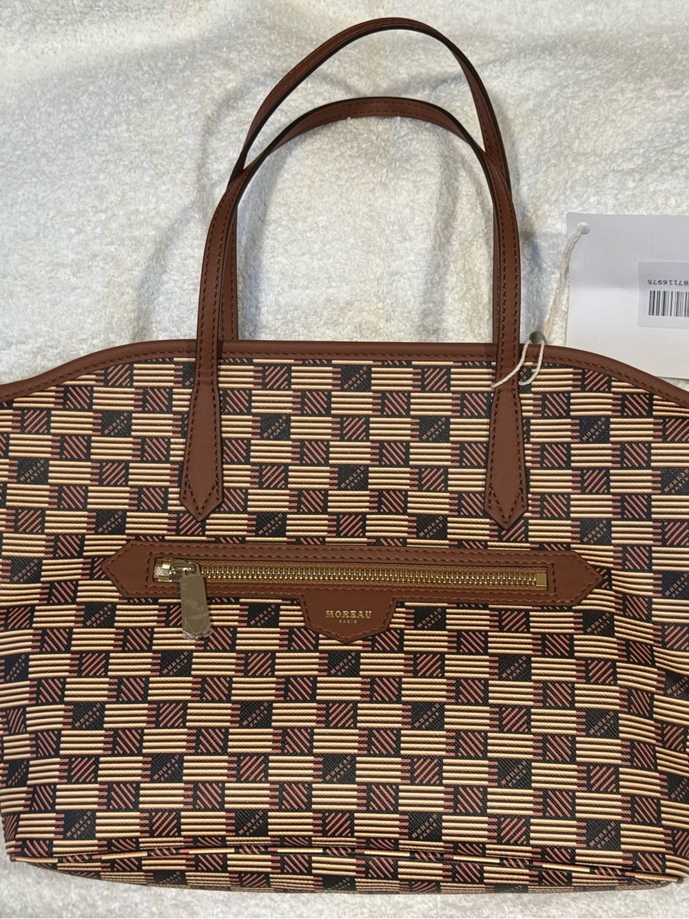Moreau Paris Monaco small zip tote made in Italy - Picture 2 of 16